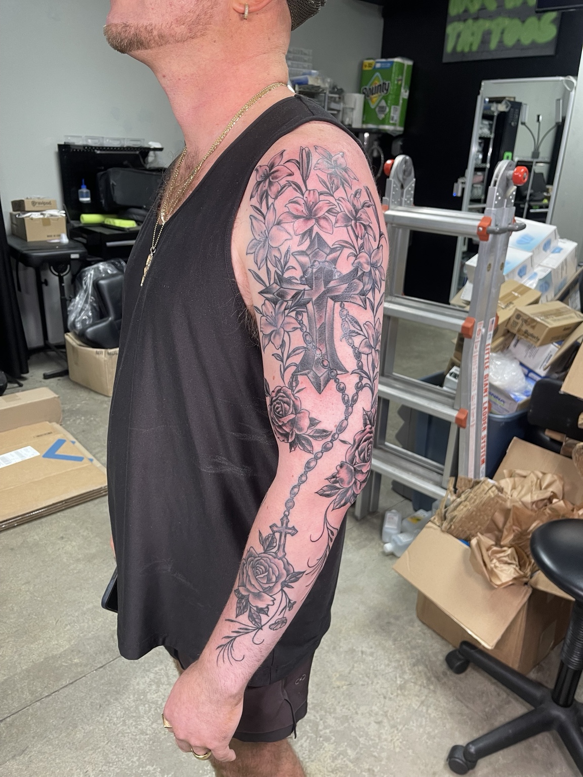 Black and grey full sleeve alternate view
