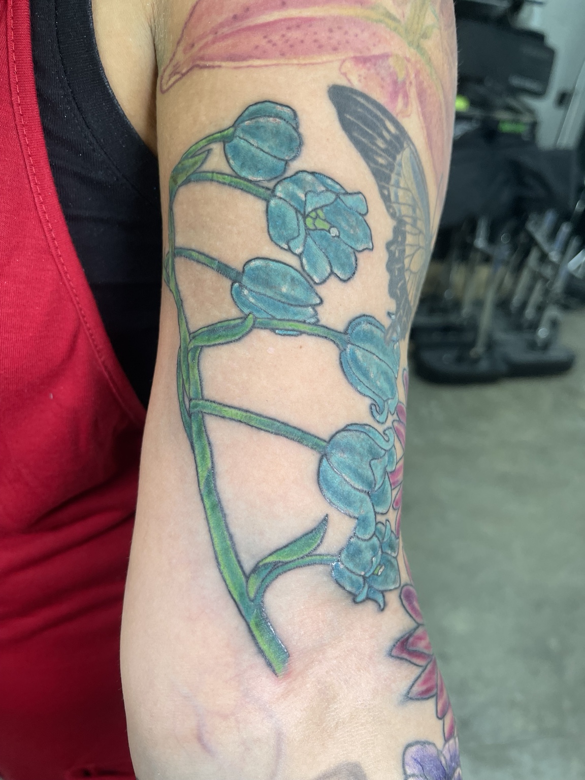 Floral arm project view four
