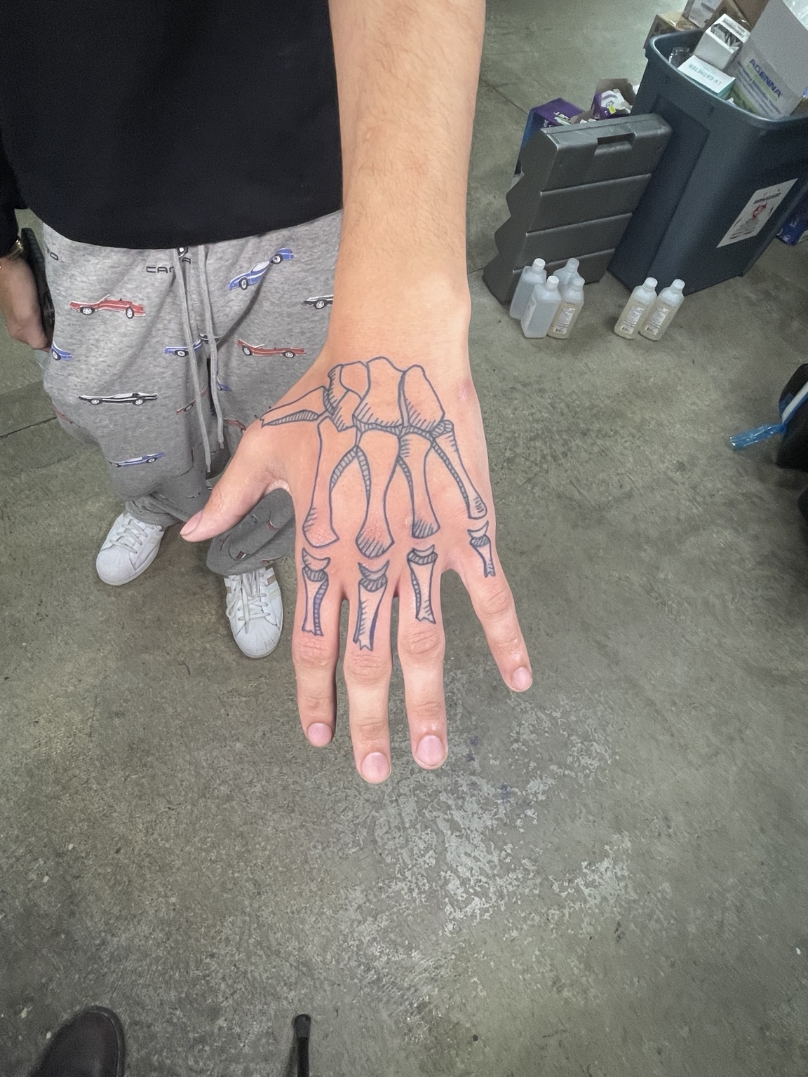 Skeleton hand tattoo
